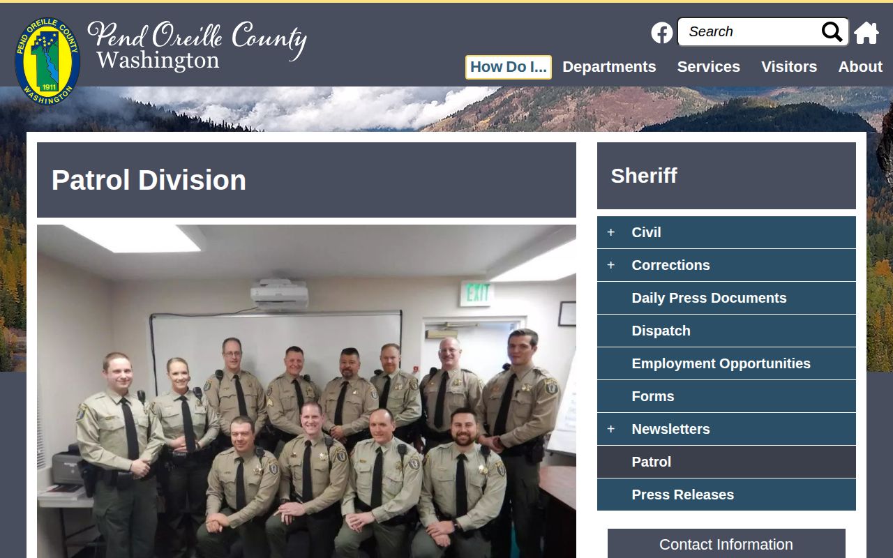 Pend Oreille County Ione booking-record Sheriff service source